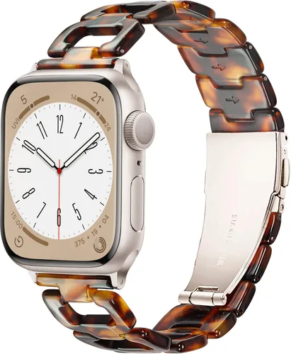 Miniatura 23 de Correa ligera de Apple Watch para Apple Watch, de resina en forma de D, compatible con hebilla de acero inoxidable para Apple Watch Ultra 2, 1