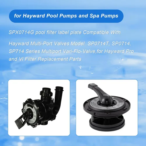Miniatura 3 de SPX0714G Etiqueta adhesiva para etiqueta de posición de válvula multipuerto Hayward, repuesto para Hayward Multi-Port 1.5" Vari-Flo Valve o Key
