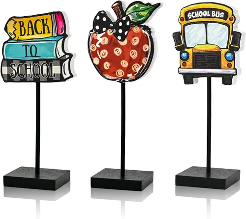 Miniatura 15 de Smile - 3 piezas de decoración de madera para interiores, estilo de abeja de girasol, centros de mesa de verano para el hogar, cocina, exhibición