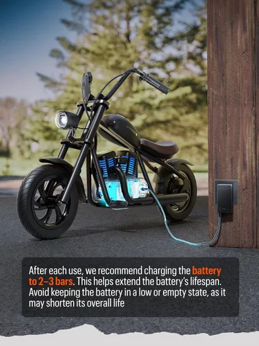 Miniatura 8 de Bicicleta eléctrica Hyper GoGo para niños – Bicicleta eléctrica para niños con luces ambientales coloridas, 3 modos de velocidad hasta 10 MPH, 60