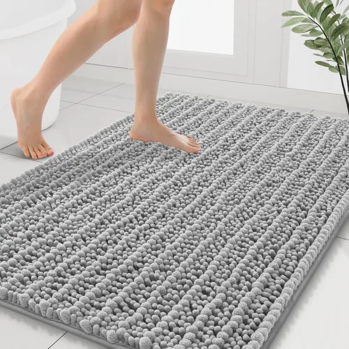 Miniatura 217 de Smiry Alfombras de Baño 24x16 pulgadas, Alfombras de Baño de Chenilla Extra Suaves y Absorbentes, Respaldo de Goma Antideslizante, Lavable a Máquina