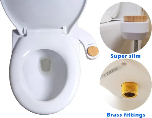 Miniatura 3 de Bidé para mano izquierda, bidé ultra delgado, control lateral izquierdo, accesorio de bidé trasero transparente para inodoro con boquillas Pomo