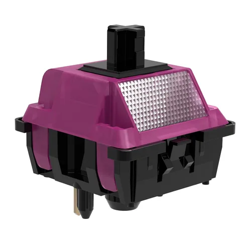 Miniatura 4 de DUROCK Interruptor Lotus negro, interruptores lineales de alta precisión 2.24 oz de resorte largo pre-lubricado RGB interruptores de teclado