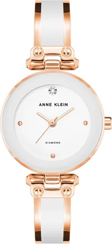 Miniatura 44 de Anne Klein Reloj de pulsera con esfera de diamantes genuinos