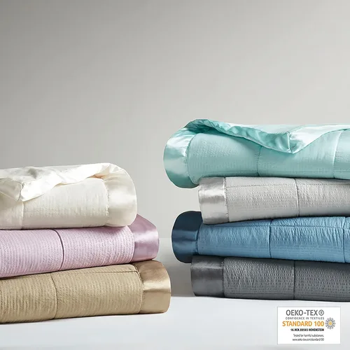 Miniatura 5 de Madison Park Cambria - Manta alternativa de plumón, tratamiento prémium 3M Scotchgard que absorbe la humedad, funda de cama ligera y suave