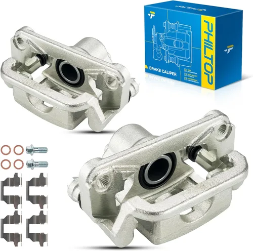 Miniatura 22 de PHILTOP Conjunto de Pinza de Freno de Disco Delantero Compatible con Jeep Wrangler 1990-2006, Jeep Cherokee 1990-2001, Grand Cherokee 1993-1998