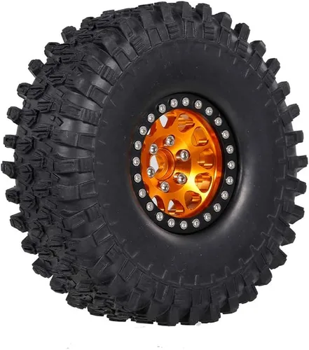 Miniatura 4 de GoolRC 4 neumáticos de goma RC Crawler de 1.9 pulgadas con borde de metal para 1/10 RC Rock Crawler Traxxas TRX-4 TRX-6 Axial Scx10 90046 RC4WD RC