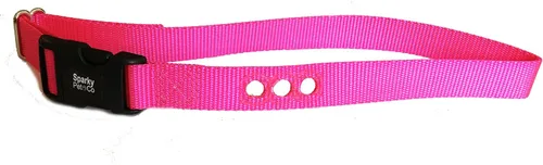Miniatura 12 de Sparky Pet Co Perro cerca E collar receptor resistente Nylon 1" 3 agujeros consecutivos correa para todos los sistemas de collar e marrón