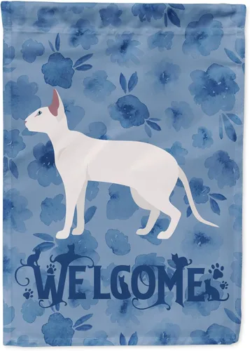 Miniatura 78 de Caroline's Treasures CK4813CHF - Bandera de bienvenida con gato abisinio azul, manga grande, para porche, para colgar en la pared, poliéster