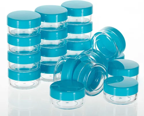 Miniatura 16 de Contenedor de muestra de 10 gramos con tapas, 10 paquetes de tarros de muestra, pequeño contenedor de viaje cosmético para maquillaje, loción