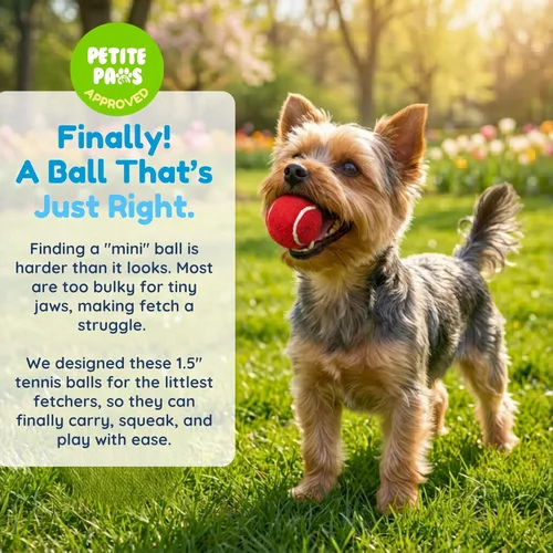 Miniatura 2 de Pelotas de tenis chirriantes coloridas para perros pequeños y cachorros, 1.5 pulgadas, paquete de 12 unidades, juguetes de entrenamiento para perros