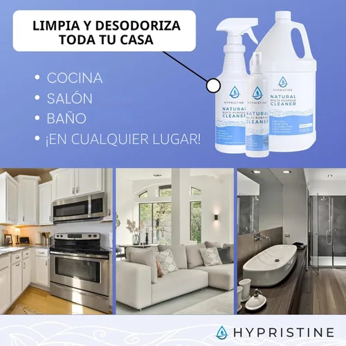 Miniatura 3 de HYPRISTINE PURE Spray de Ácido Hipocloroso, Limpiador Multiusos, Vida Útil Superior, 0% Blanqueador, 0% Alcohol, Seguro para Contacto con Alimentos