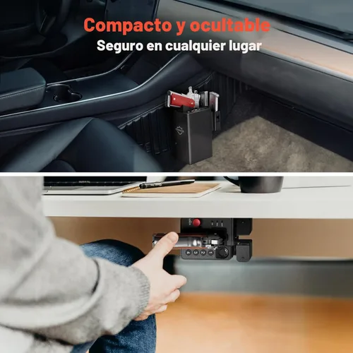 Miniatura 6 de ONNAIS Caja fuerte biométrica para pistola – Caja fuerte para auto y pistola de noche para pistola con bloqueo de gatillo de huellas dactilares