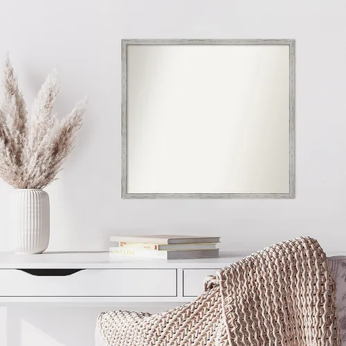 Miniatura 138 de Amanti Art Espejo de baño blanco para sobre el fregadero, 32 x 45 pulgadas, espejo de tocador rectangular blanco esbelto, marco de madera moderno