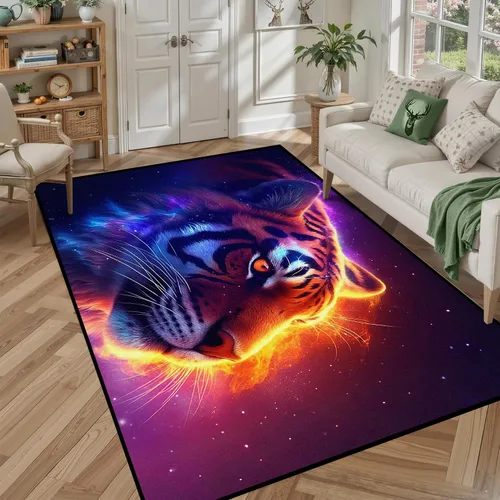 Miniatura 39 de Alfombra de Área Galaxia de 5' x 7', Dormitorio Sala de Estar para Niñas Niños Varones Alfombra Nebulosa Vórtex Tapetes Púrpura Azul Nube galaxy 1