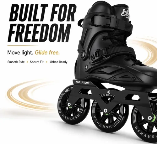 Miniatura 7 de Patines en línea de 3 ruedas para mujeres y hombres, patines de alto rendimiento con ruedas de 4.331 in, patines de velocidad profesionales en línea