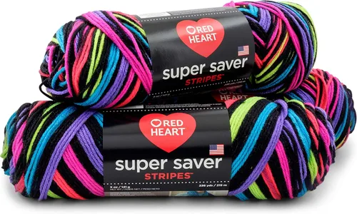 Miniatura 27 de Red Heart - Hilo Super Saver, paquete de 3, color rojo cereza, 3