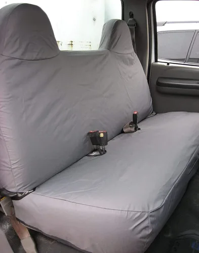 Durafit Fundas para Asientos para 1999-2007 Ford F250-F550 Camión de Trabajo con Asiento de Banco Sólido Delantero, Fundas para Asientos de Ajuste