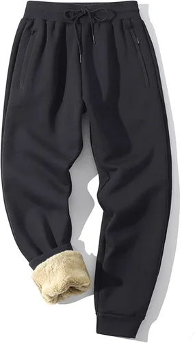 Miniatura 12 de MACHLAB Pantalones deportivos térmicos de forro polar para hombre, pantalones de chándal gruesos y cálidos para invierno