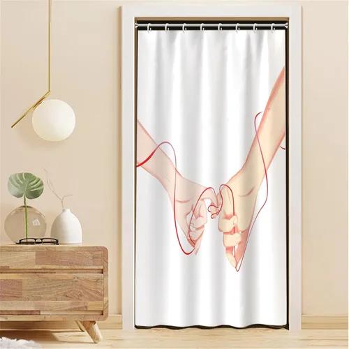 Miniatura 29 de Cortina de ducha de San Valentín para baño, 48 x 72 pulgadas, celosía, corazones de amor, impermeable, para tina, tina de caravana, rayas blancas