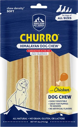Miniatura 14 de Himalayan Dog Chew Churro de queso de yak para perros, 100% natural, duradero, sin gluten, chucherías saludables y seguras para perros, sin lactosa