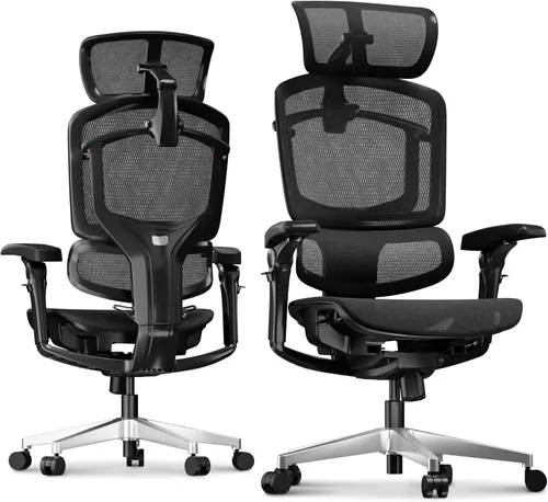 Miniatura 14 de FLEXISPOT ErgoX Premium - Silla de Oficina Ergonómica Premium con Reposapiés - Reposabrazos 3D Ajustables, Soporte Lumbar Dinámico, Función de Crema
