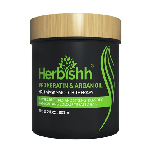 Miniatura 14 de Herbishh Mascarilla capilar de argán, acondicionador e hidratación profundos para un cabello de aspecto más saludable, 0.8 fl oz para cabello muy
