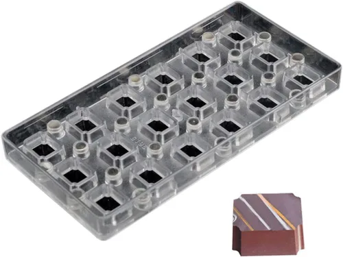 Molde de transferencia de chocolate, molde de policarbonato para chocolate, hecho a mano, molde magnético de chocolate para chocolate, molde de