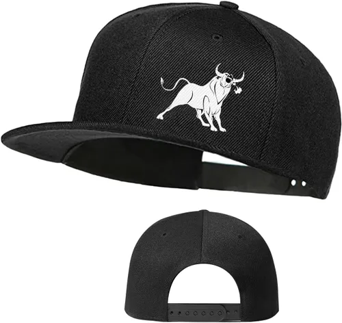 Miniatura 9 de Mens Snapback Hats Flat Bill Brim Hats for Men Baseball Cap Fitted Hats Skull Decor Skeleton Hand Rose Flower Floral Ira Pitbull