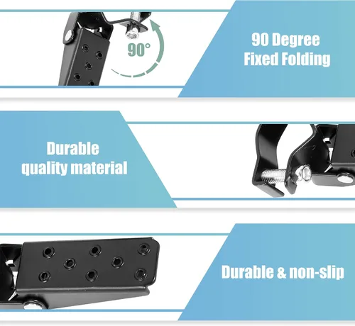 Miniatura 4 de F FIERCE CYCLE 1 par 0.315 in acero inoxidable universal motocicleta plegable trasero reposapiés estribera pedal peg bicicleta bicicleta ciclismo