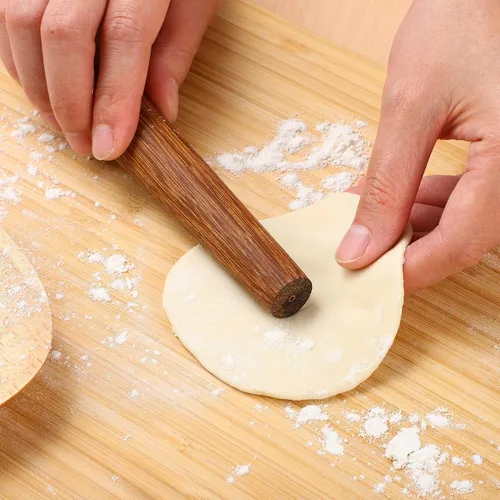 Miniatura 5 de Rodillo de madera para hornear largo con soporte de palillos para fondant, corteza de pastel, galletas, pastelería, 2 uds