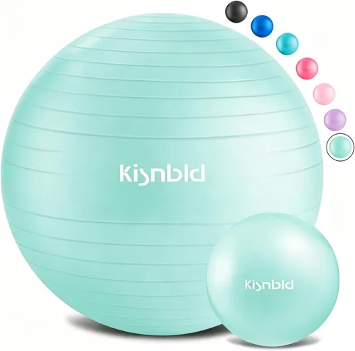 kisnbld Pelota de ejercicio, pelota de yoga extra gruesa para entrenamiento y estabilidad durante el embarazo, 4 tamaños, pelota de equilibrio