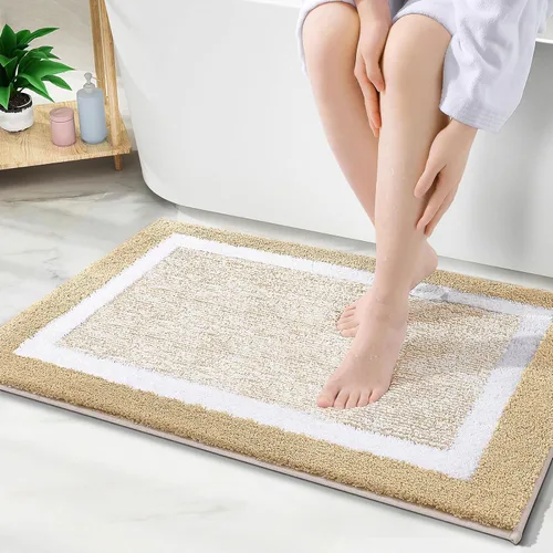 Miniatura 57 de OLANLY Alfombras de baño 24x16, tapete de baño de microfibra extra suave y absorbente, antideslizante, lavable a máquina, alfombra de baño esponjosa