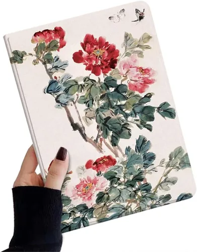 Miniatura 22 de kaidisen Funda de flores compatible con iPad de 9.7 pulgadas, 6ª y 5ª generación, iPad Air/Air 2, diseño de flores, ilustración floral con soporte