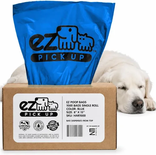 EZ Pickup Bolsas de basura para perros de 1000 unidades, bolsas para excrementos