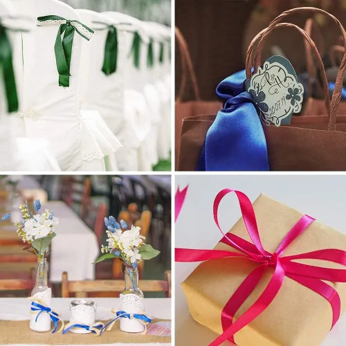 Miniatura 6 de Cinta de grogrén azul real de 1 pulgada x 50 yardas, cinta azul real para envolver, corona, baby shower y otros proyectos 2-Azul real