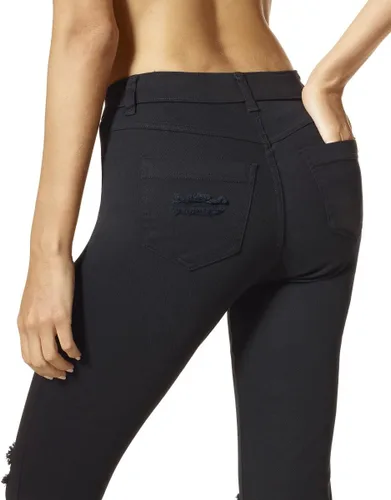 Miniatura 3 de HUE Leggings de mezclilla rasgados para mujer