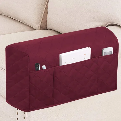 Miniatura 12 de Turquoize Fundas impermeables para reposabrazos de sillas y sofás, 2 unidades, protectores de brazo para sofá con bolsillo lateral, protector