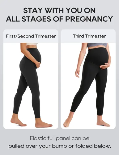 Miniatura 6 de CRZ YOGA Butterluxe - Leggings de maternidad sobre el vientre de 25 pulgadas, pantalones suaves para entrenamiento, yoga y embarazo
