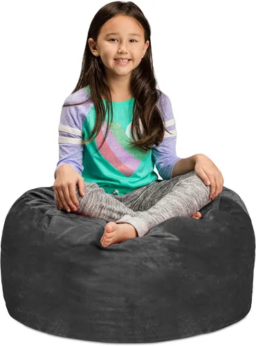 Sofa Sack Funda para Silla Puff Solamente, para Adultos y Niños, Sin Relleno, Cómoda, Esponjosa, Funda de Repuesto para Silla Puff Redonda u