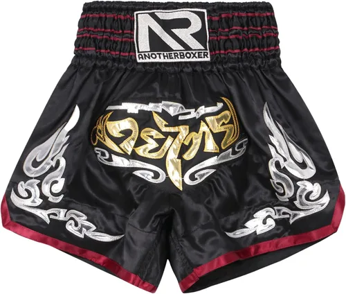 Miniatura 5 de Daenrui Pantalones cortos de boxeo Muay Thai para hombre con cordón para entrenamiento de artes marciales y artes marciales
