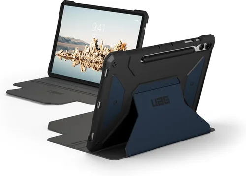 Miniatura 10 de UAG - Funda diseñada para Samsung Galaxy Tab S9 Plus de 12.4 pulgadas 2023 SM-X810 Metropolis SE negro, multiángulo con función de encendido