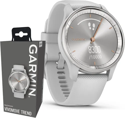 Miniatura 5 de Garmin vivomove Trend - Reloj inteligente híbrido para mujer, 1.575 in, bisel de acero inoxidable plateado con caja gris niebla con paquete