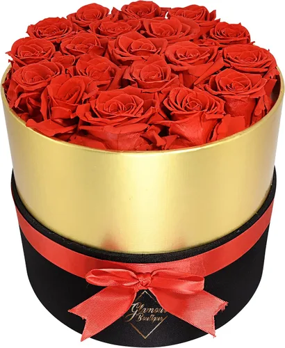 Miniatura 15 de GLAMOUR BOUTIQUE Rosas eternas preservadas en una caja, flores para siempre, rosa para siempre en una caja para esposa o ella, regalo de flores Azul