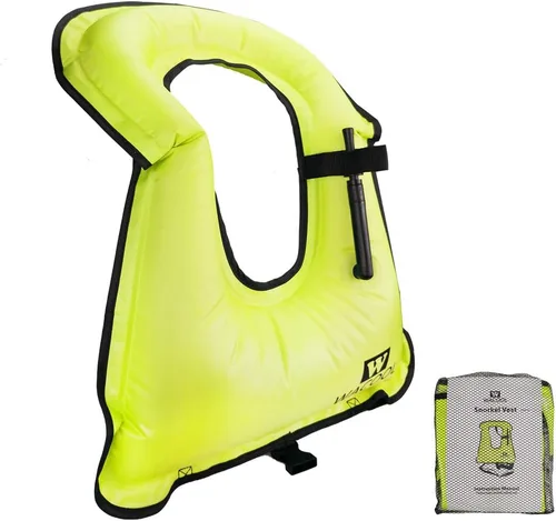 WACOOL Chaleco inflable para buceo, natación, buceo, gran flotabilidad de hasta 220 libras, para adultos, jóvenes y niños