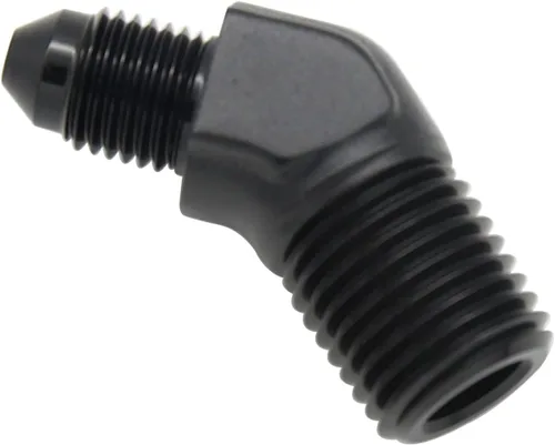 Miniatura 67 de Adaptador de tubo de manguera de combustible de aluminio recto 16AN acampanado a 3/4" NPT macho Unión de rosca negro