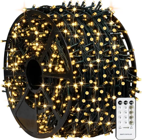 Miniatura 26 de TW SHINE - Luces de Navidad que cambian de color, 200 luces LED RGB de 66 pies, luces de Halloween para exteriores con control remoto, impermeables