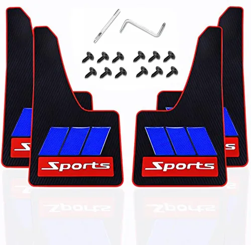 Miniatura 13 de 4 piezas de solapas reflectantes para barro de coche, solapas de goma blanda para protección contra salpicaduras, guardabarros de seguridad