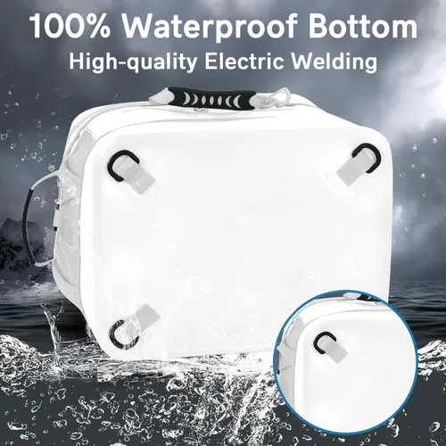 Miniatura 4 de MORXPLOR Waterproof PVC Material Paddleboard Cooler Deck Bag,40 cans Sup Deck Cooler Bag,Cooler Bag for Paddleboard,Lunch Box Cooler Insulated Blanco