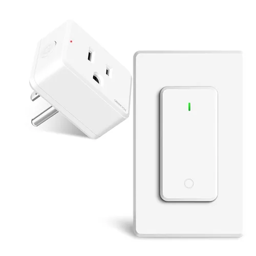 Miniatura 35 de Toma de control remoto, interruptor de luz y enchufe remoto greencycle con interruptor de luz inalámbrico, rango de 500 pies, no necesita cableado
